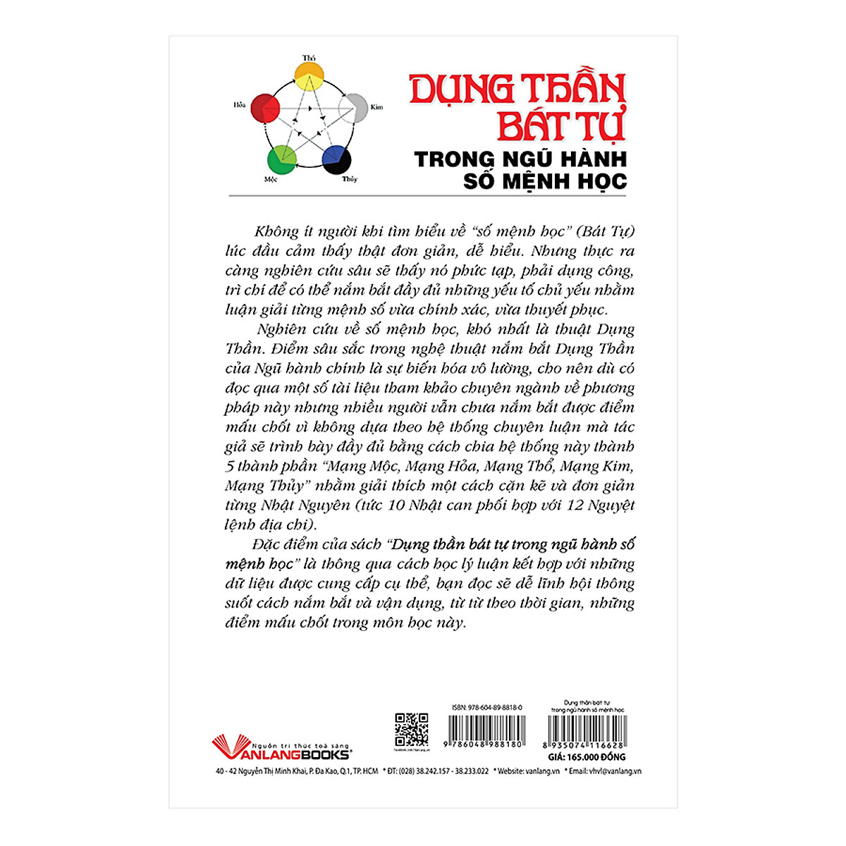Dụng Thần Bát Tự Trong Ngũ Hành Số Mệnh Học - Vanlangbooks