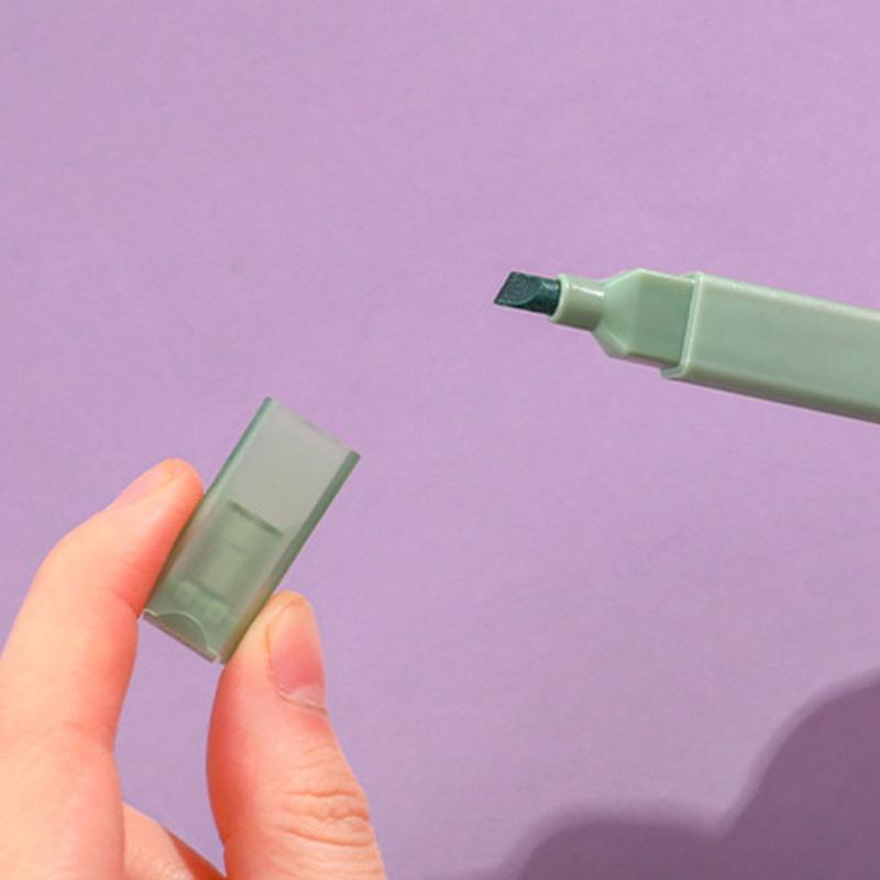 Tmdbyx Bút Đánh Dấu Hai Đầu Có Hộp Đựng Họa Tiết Xinh Xắn Dành Cho Học Sinh