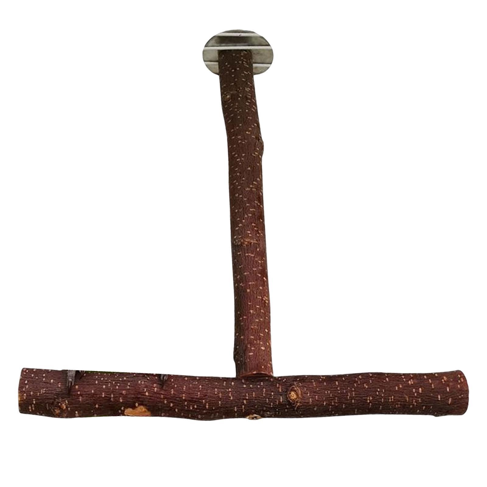 Parrot Perch Bird Stand Pole Wood Parrot Perch Stand Bird Cage Perch for Parakeet Finches Cockatiel
