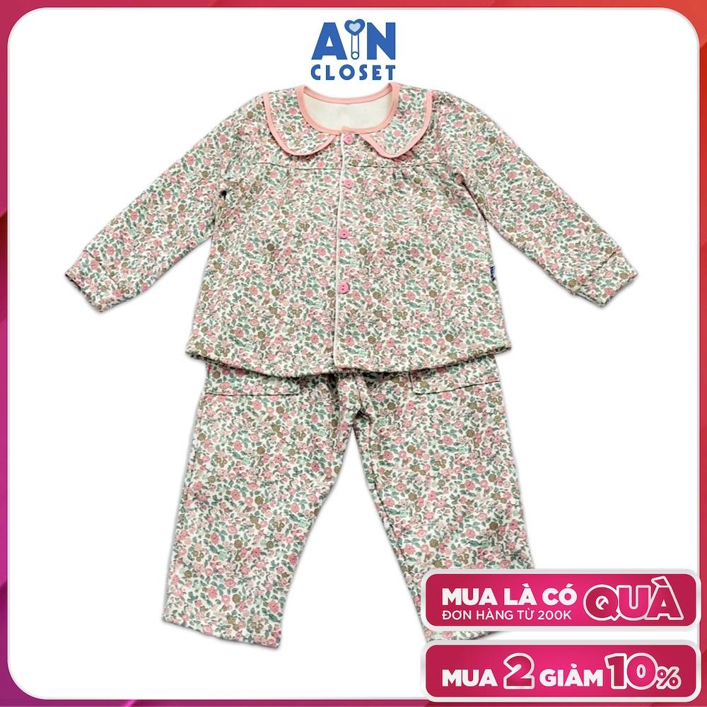 Bộ quần áo dài bé gái họa Thiên Lý hồng thun cotton - AICDBGR39Z7I - AIN Closet