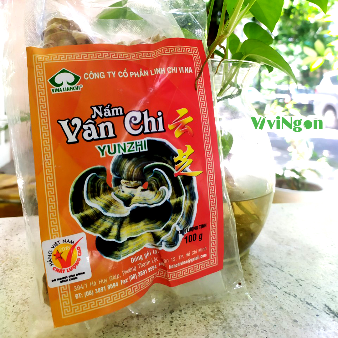 Nấm vân chi thượng hạng Việt Nam, Turkey tail,  Chống ung thư, gói 100gr - Nấm vân chi loại 1 được trồng ở Việt Nam, Vivingon, medifun