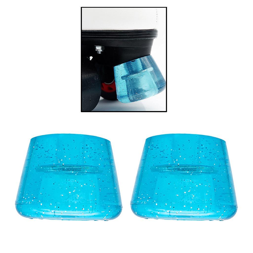 2x Crystal Roller Skate Brake Pads, Adults Inline Roller Skates Top Shutter, Brakes Block Stopper Fits for Any