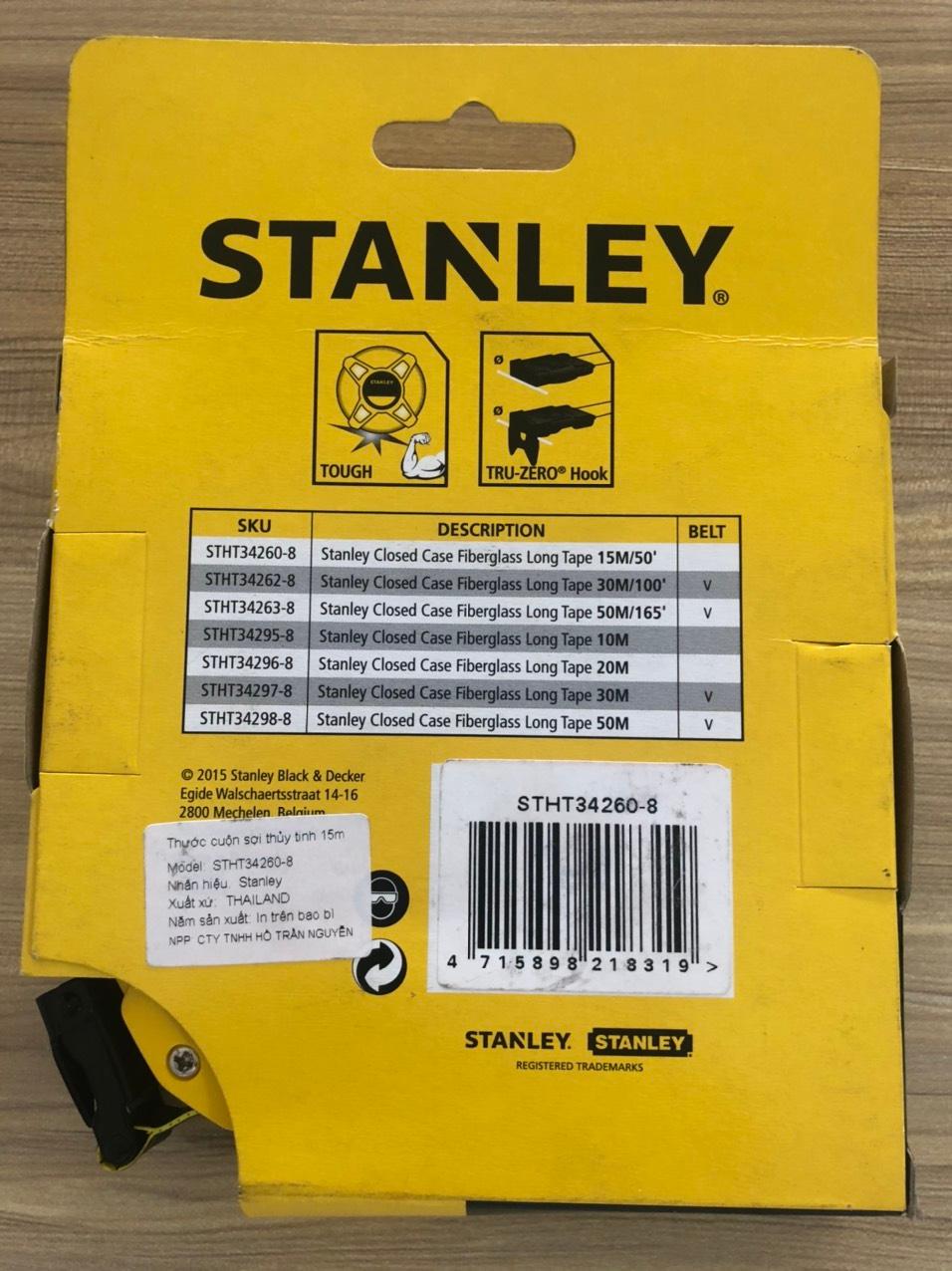 Thước dây sợi thủy tinh 15m Stanley STHT342608