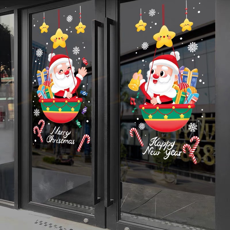 Decal Dán Kính Trang Trí Noel Hít Tĩnh Điện AMJ951AB