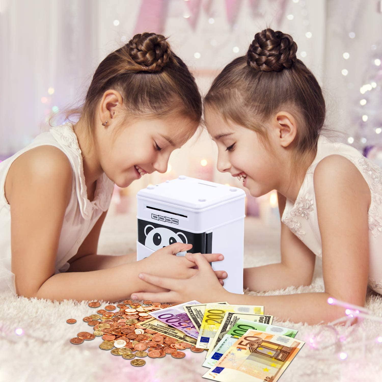 Ngân hàng Piggy, Panda Mischief ăn cắp ngân hàng tiền xu, Panda Piggy dễ thương cho trẻ em, tiền xu Panda Saving Piggy cho bé trai, bé gái, người lớn, món quà tuyệt vời của Bank Bank