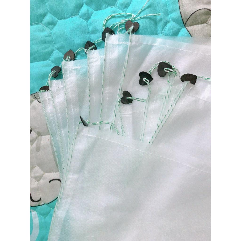 100 túi bọc Bầu, Bí, Mướp, KT 15x50, chất liệu bằng lưới mùng , có dây rút