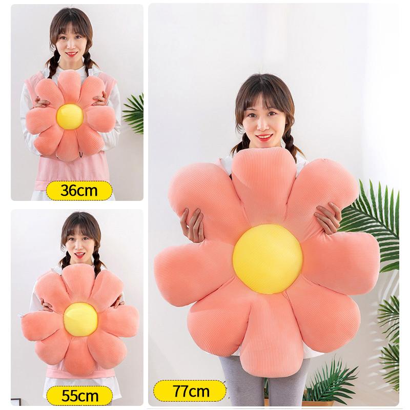 Hoa Nhiều Màu Sắc Đệm Gối Nhung Đồ Chơi Trang Trí Nhà Phòng Xe Ghế Văn Phòng Gối Tựa Đầu Gối Hoạt Hình Ghế Sofa Đệm Bé Gái Quà Tặng