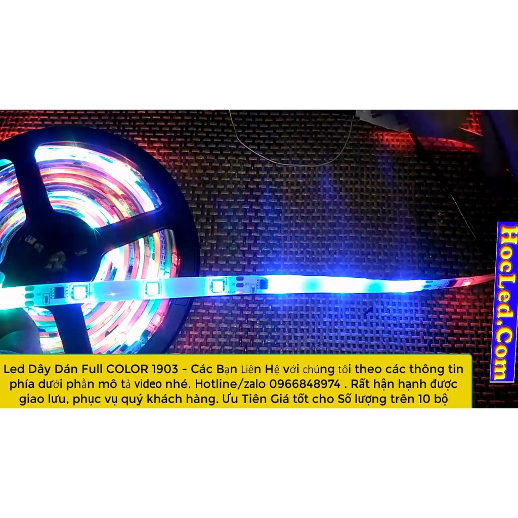 LED Dán RGB Full Color Chip 1903- CHẠY Đủ Màu Tự Động Đổi Hiệu Ứng + Điện 12V An Toàn Tuyệt Đối