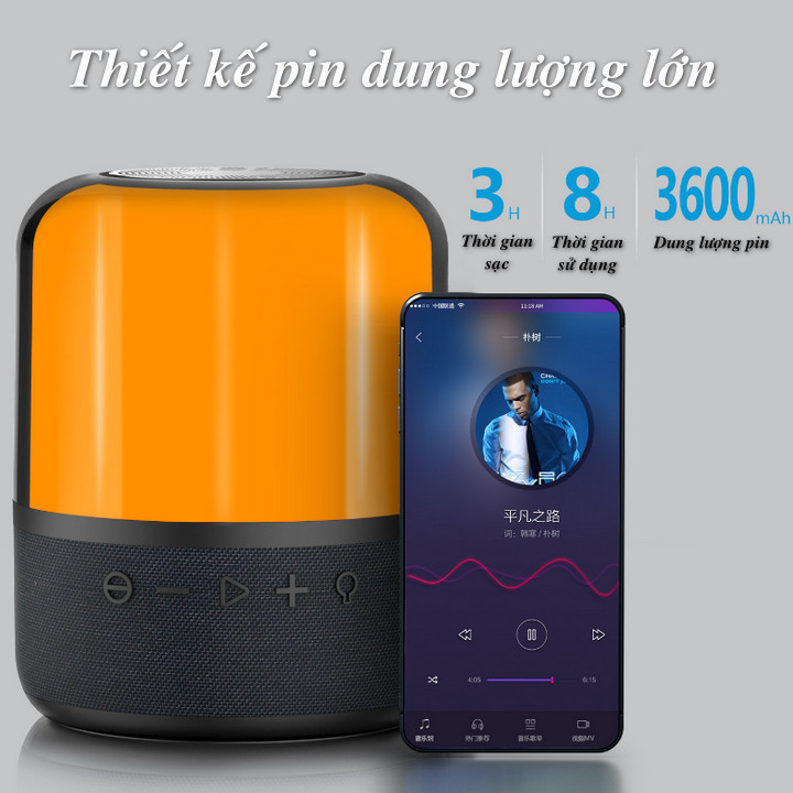 Loa Bluetooth Speaker JY-02Pro Âm Thanh Vòm 360 Độ, Công Suất 30W, Pin 3600mAh