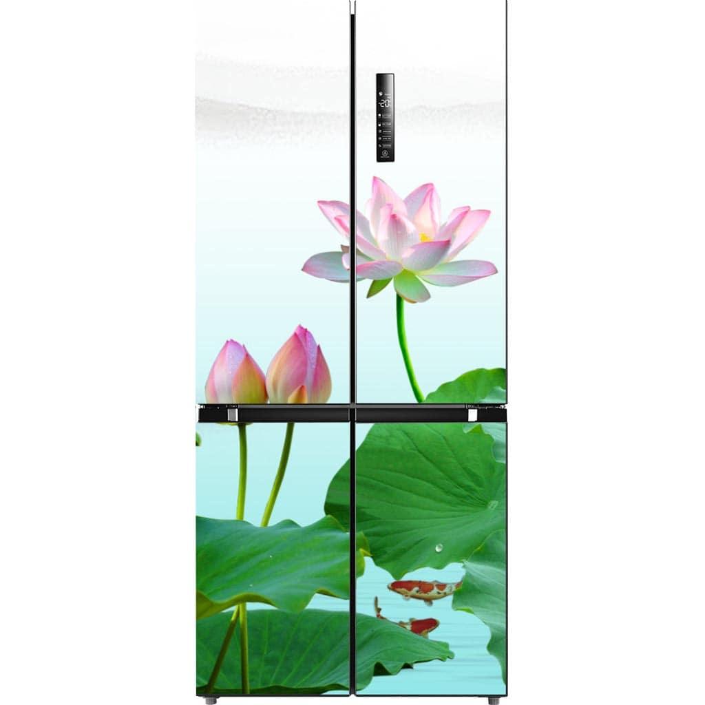 DECAL DÁN TỦ LẠNH MẪU SEN A ĐẸP - BỀN - SANG