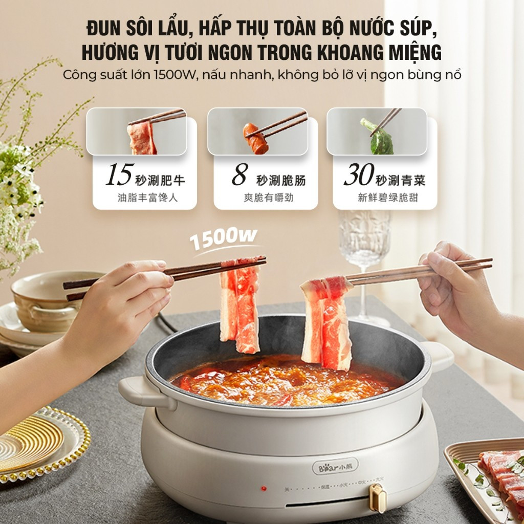 Nồi điện đa năng BEAR DHG-C40V2 (HP-4H40F) - Hàng chính hãng