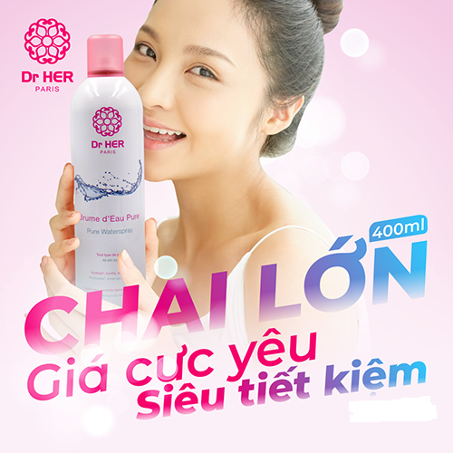 Xịt khoáng cấp ẩm da Dr HER Paris_400ML