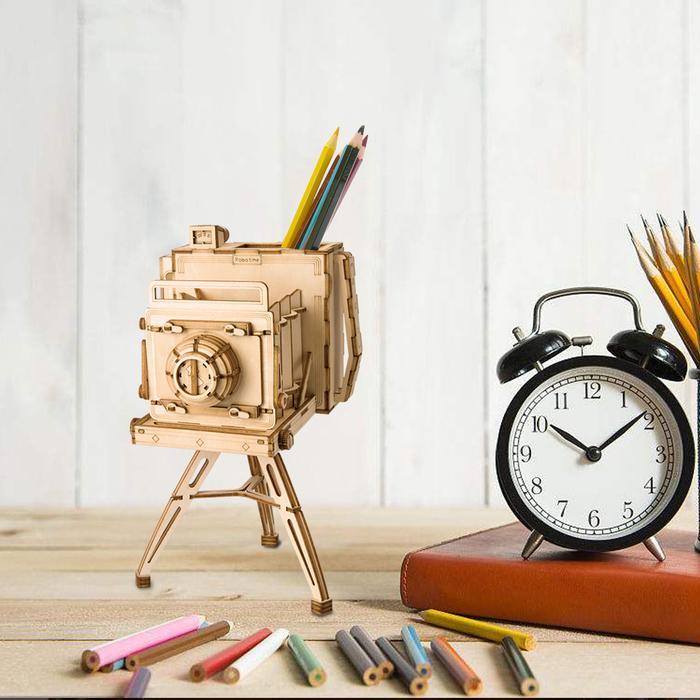 Tự Ráp Mô Hình Gỗ 3D Trưng Bày Máy Chụp Ảnh Cổ Điển Vintage Camera
