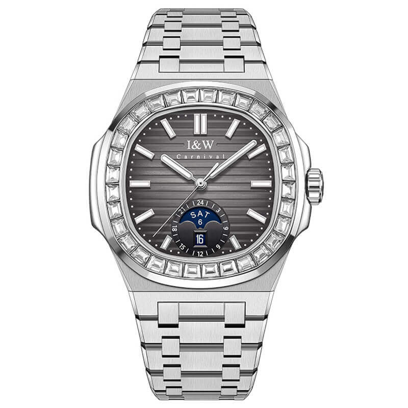 Đồng hồ nam chính hãng IW CARNIVAL IW735G-2 Kính sapphire ,chống xước,Chống nước 50m,Bh 24 tháng,Máy cơ ,dây thép 316L không gỉ.