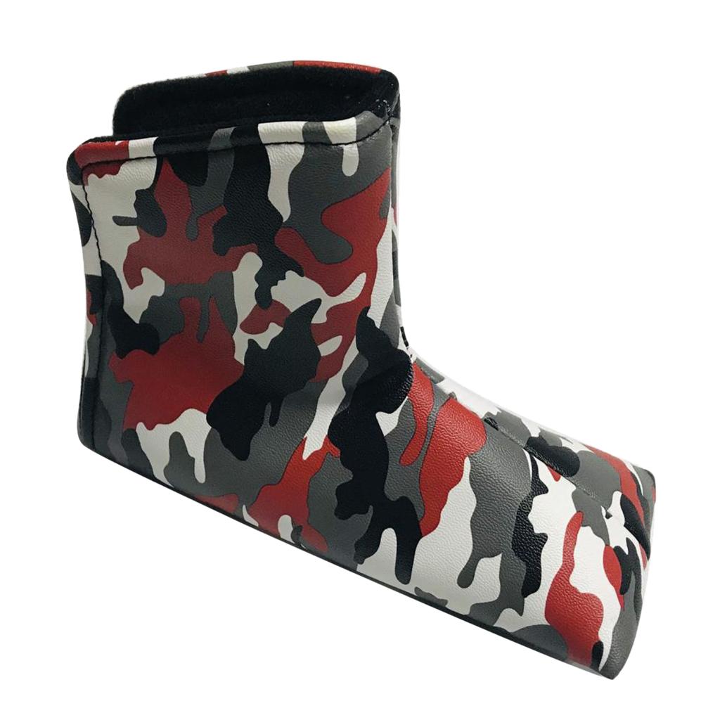 Golf Club Blade Putter Head Cover Magnetic Closure PU Leather Water-Proof Protector Headcover Club Protector Sleeve