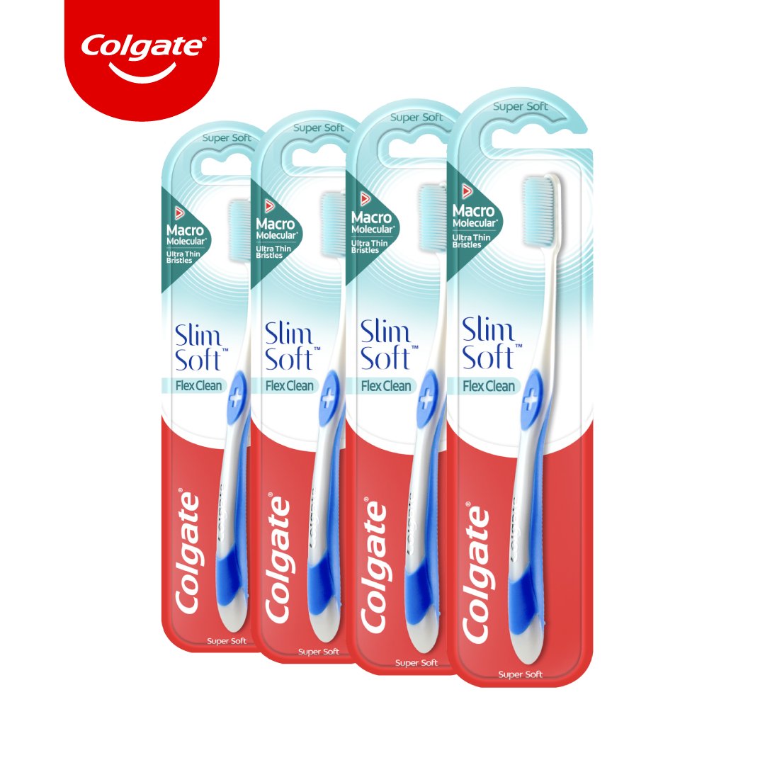 Combo 4 Bàn chải đánh răng Colgate SlimSoft Flex Clean