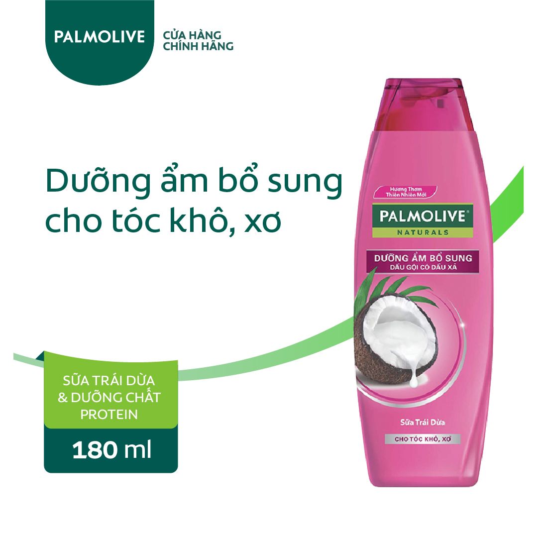 Dầu gội có dầu xả Palmolive Naturals suôn mượt và dưỡng ẩm thiên nhiên 180ml