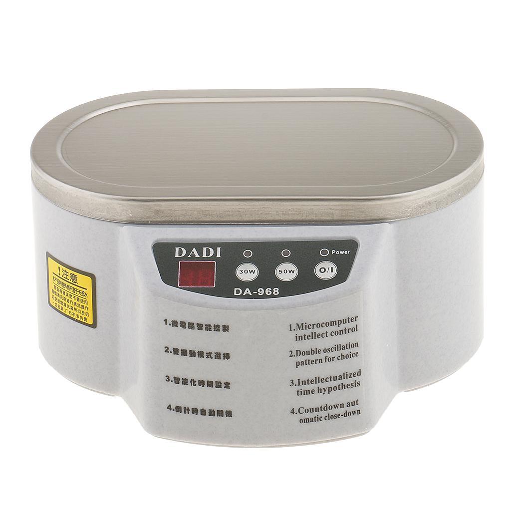 LCD Ultrasonic Cleaner Machine for Denture Eyeglasses Jewelry Watch EU Plug