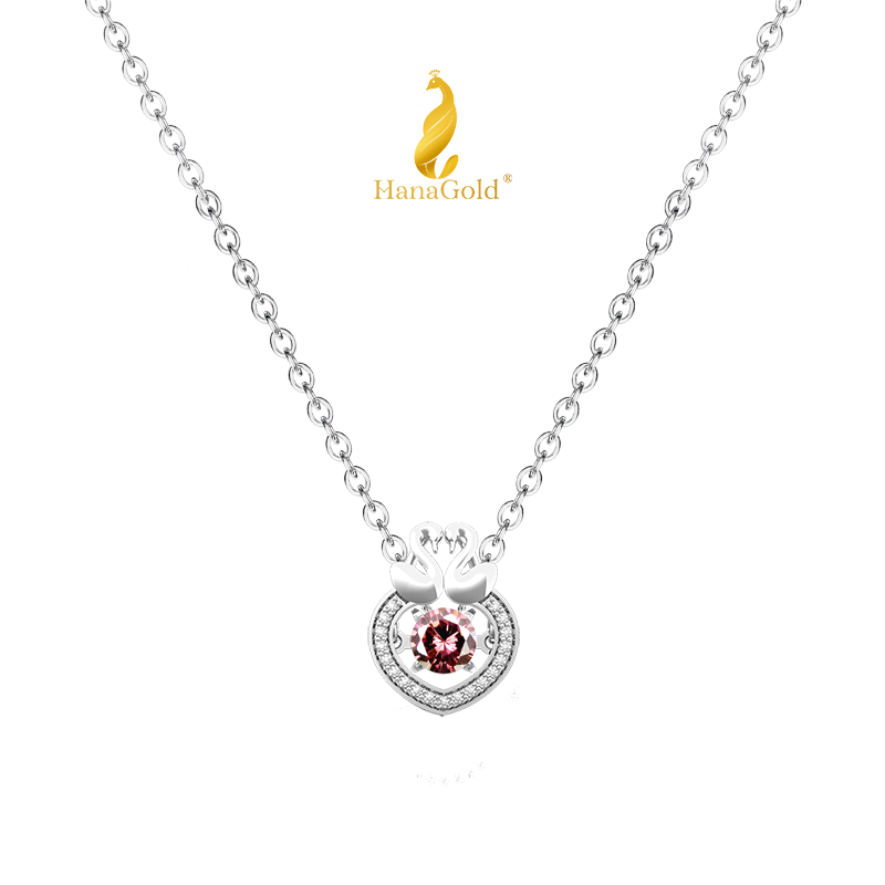 Dây Chuyền Bạc 925 Mặt Đá Love Swan