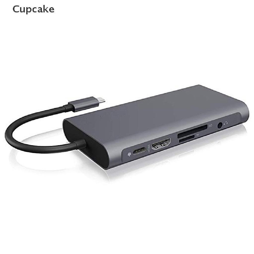 Bộ Hub Chuyển Đổi 10 Trong 1 USB-C Sang USB 3.0 Hub 4K HDMI RJ45 Ethernet VGA SD TF OTG