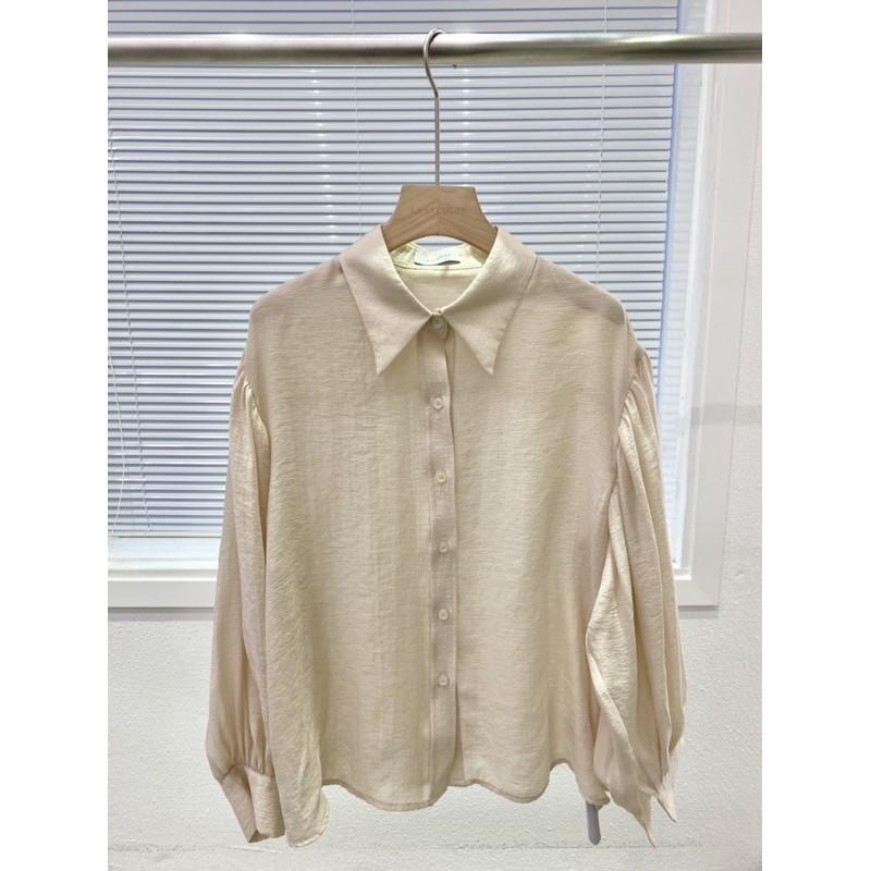 Áo sơ mi lụa tơ tay bồng Hàn Quốc