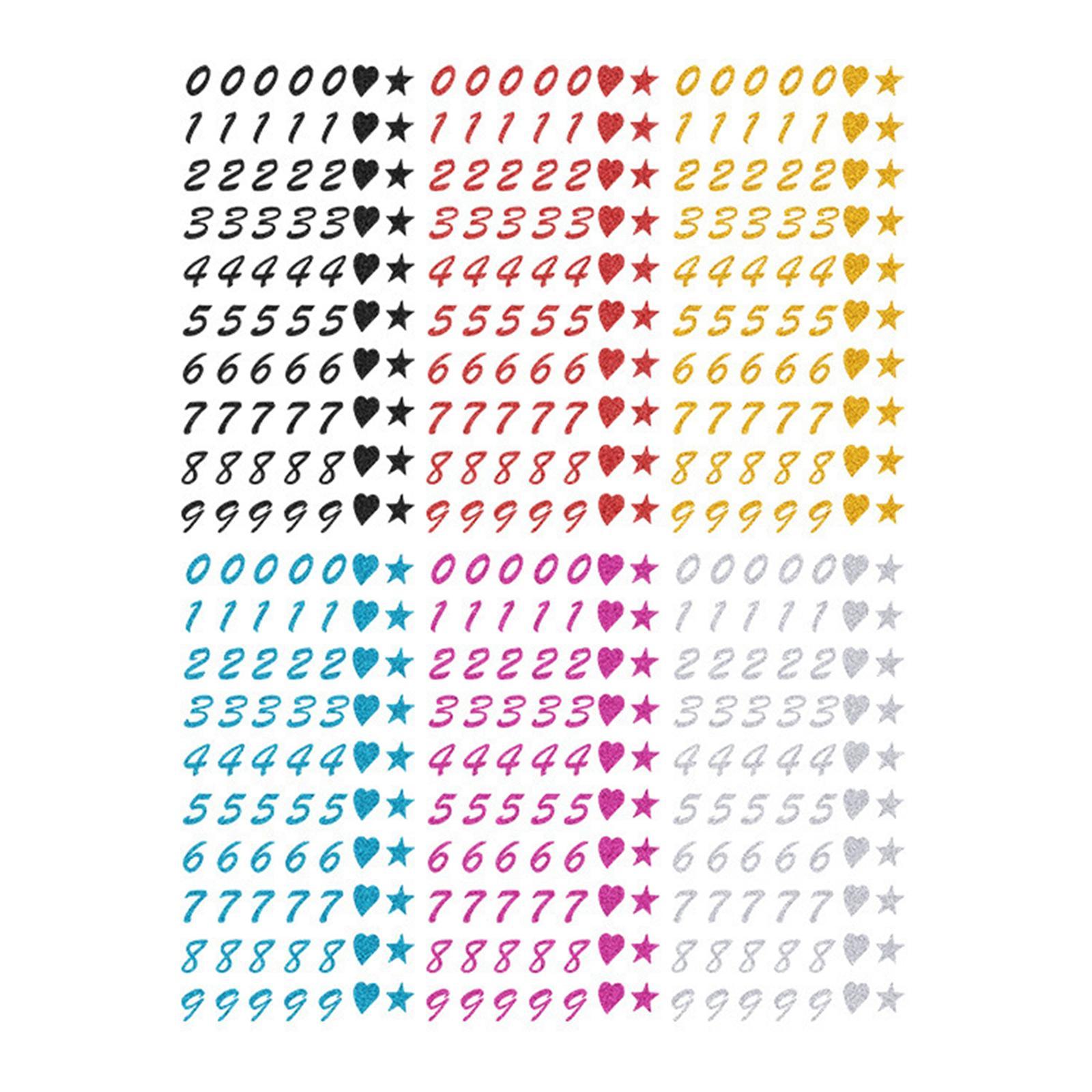 6x Self Adhesive Sticker Journal Colorful Word Stickers Album School Supplies Label Calendar