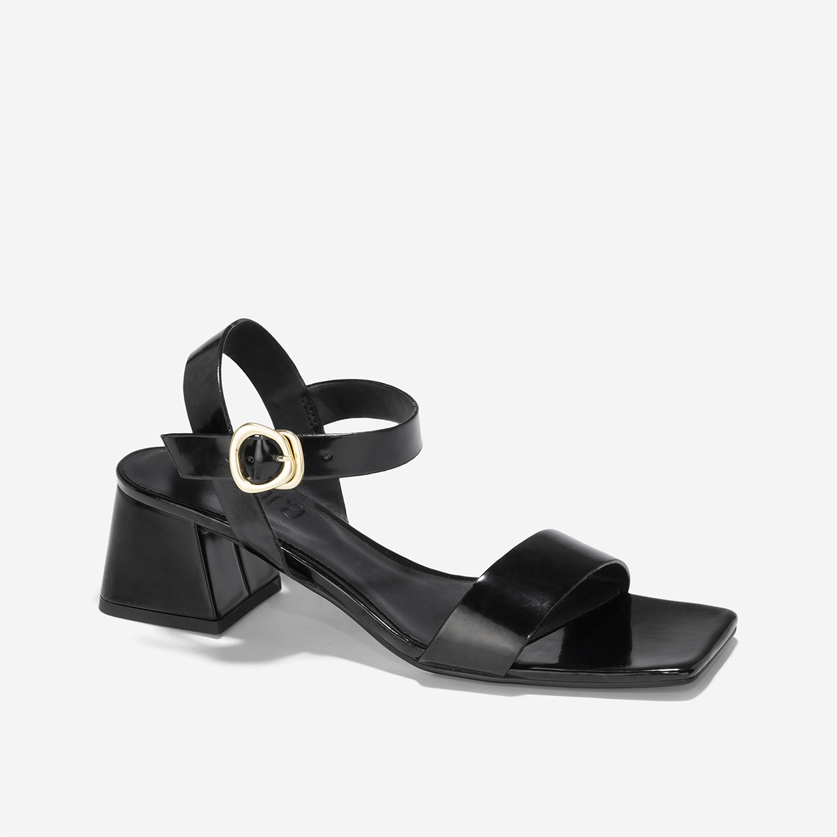 Giày Sandals Block Heel Nhấn Khóa Trang Trí - SDN 0786