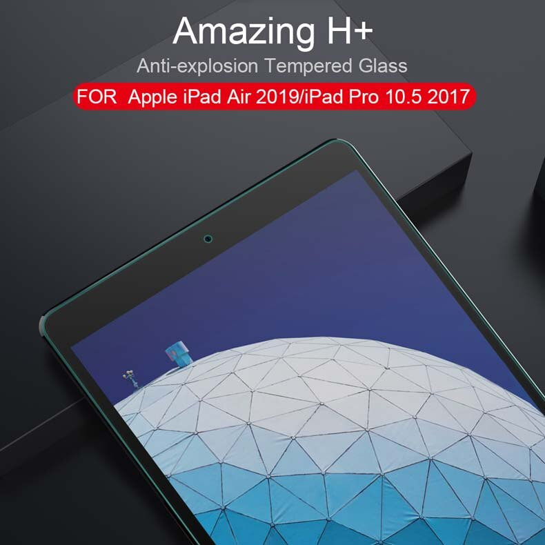 Miếng dán màn hình kính cường lực cho iPad Air 2019 hiệu Nillkin Amazing H+ (mỏng 0.2 mm, vát cạnh 2.5D, chống trầy, chống va đập) - Hàng chính hãng