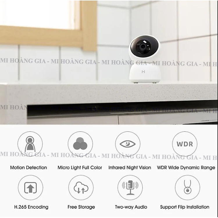 Camera Xiaomi 360 Imilab Home Security Chất Lượng Cao 1296x2304, Đàm Thoại 2 Chiều, Chế Độ Hồng Ngoài Ban Đêm, Chế Độ Chống Trộm - Hàng chính hãng