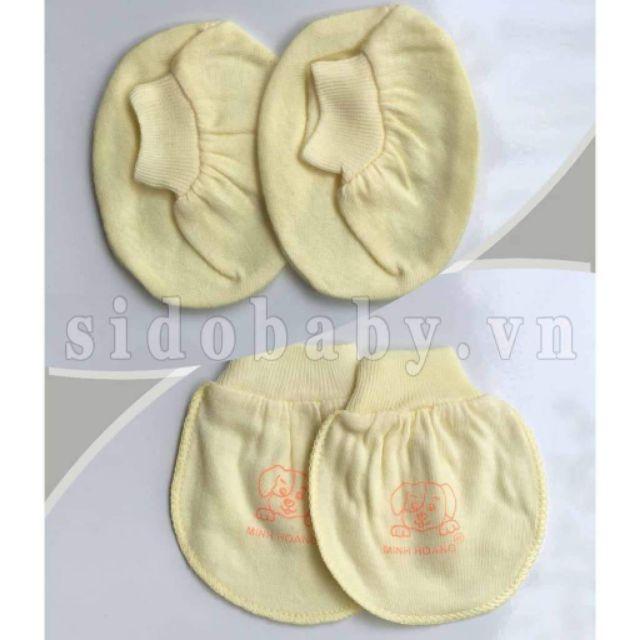 Bộ bao chân và bao tay loại chun bản to chống lằn cho bé/nhiều màu
