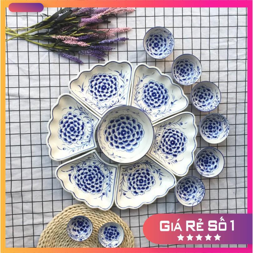 Bộ bát đĩa, bộ đồ ăn mặt trời hoa cúc cao cấp