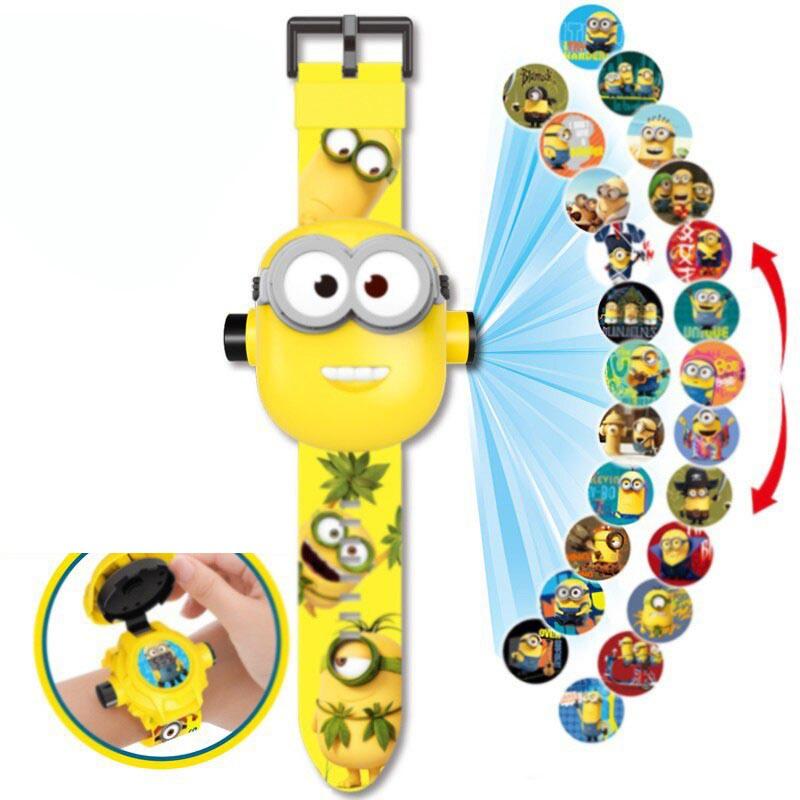 Đồng hồ điện tử đeo tay chiếu 24 hình 3D Projector Watch Minions