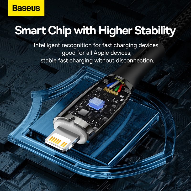 Cáp Sạc Baseus Glimmer Series Fast Charging Data Cable Type-C to iP 20W (Hàng chính hãng)