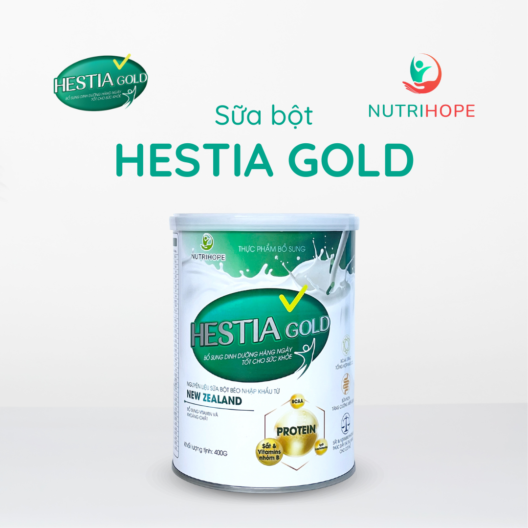 Hestia Gold 900g, sữa bột dành cho người ăn uống kém, bệnh nhân phẫu thuật cần bổ sung dinh dưỡng