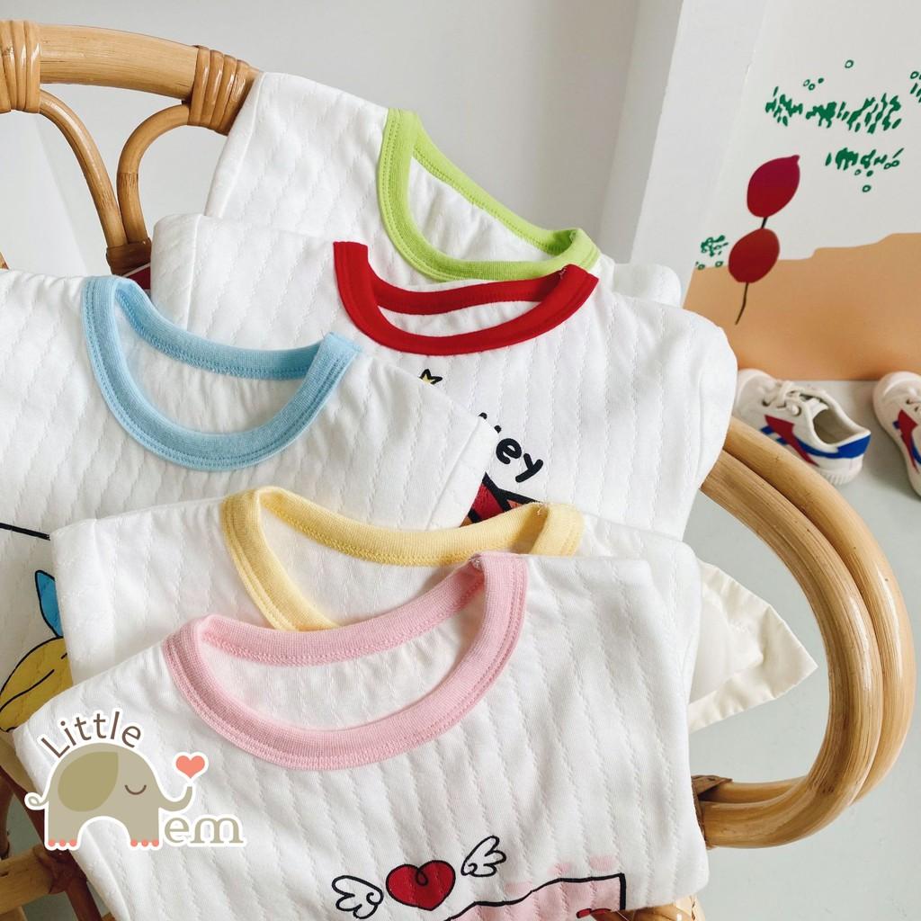 Bộ đồ bé trai/ bé gái Cotton xuất Nhật dài tay _ One piece
