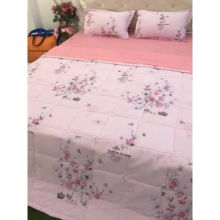 BỘ CHĂN GA ĐŨI HỌA TIẾT HOA