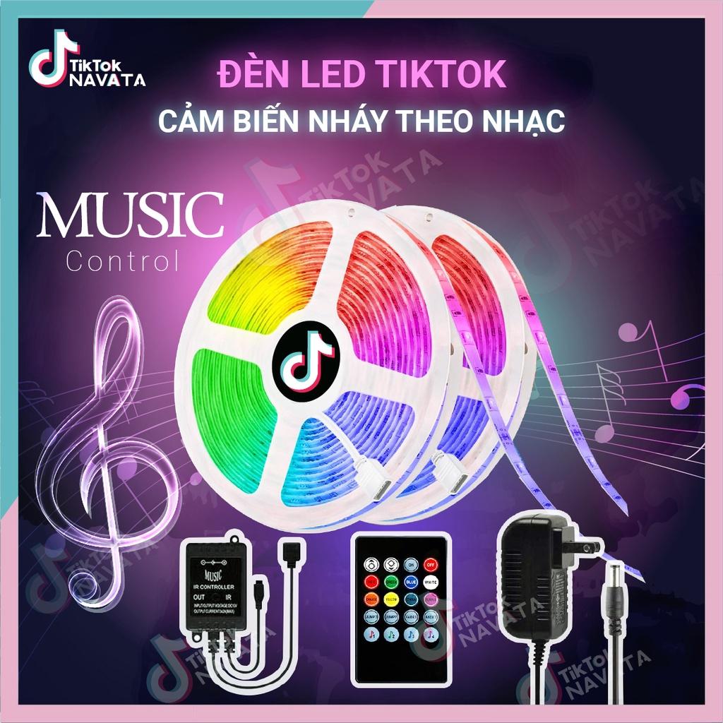 Đèn Led TikTok RGB Cảm biến Nhạc 5m, đèn trang trí nháy theo nhạc