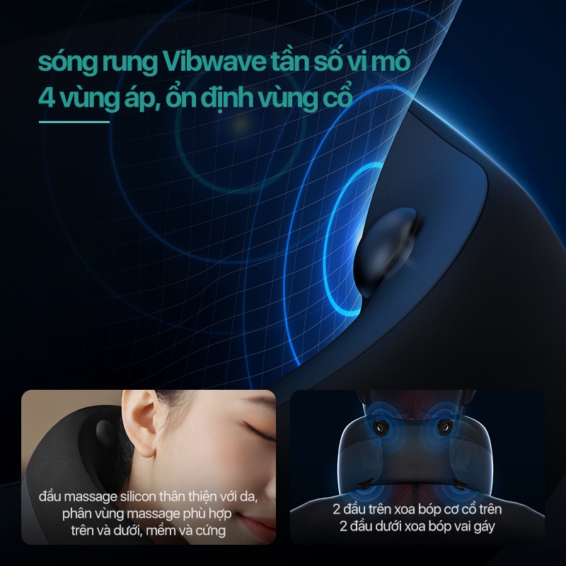 Đai massage cổ vai gáy Philips PPM3306 giúp thư giãn cổ vai gáy - Hàng nhập khẩu