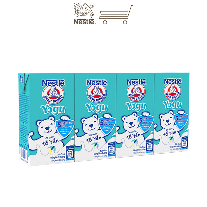 Thùng 48 hộp sữa chua tổ yến Nestlé Yogu 12(4x115ml)