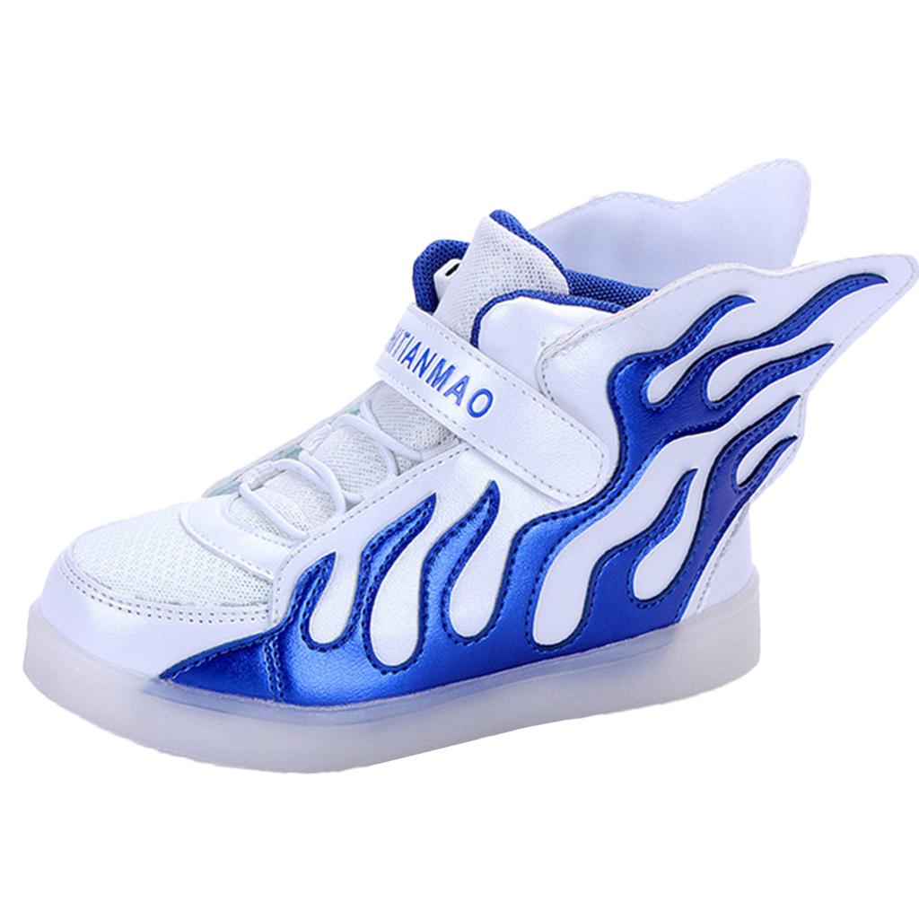 Wings Unisex LED Light up Lace Up Luminous Sneakers Kids Casual Shoes