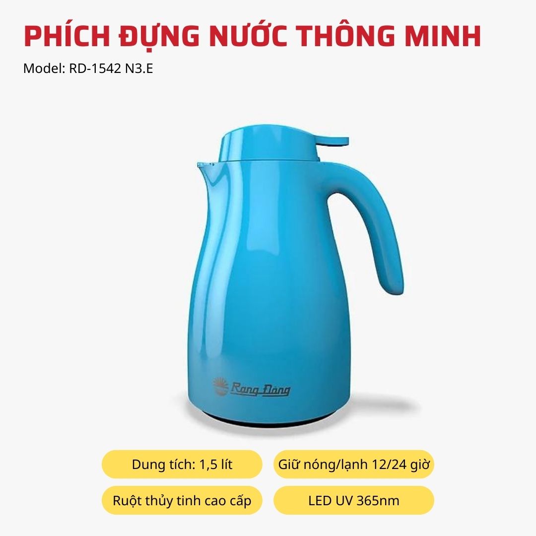 Phích Rạng Đông hiển thị nhiệt độ RD-1542 N3.E