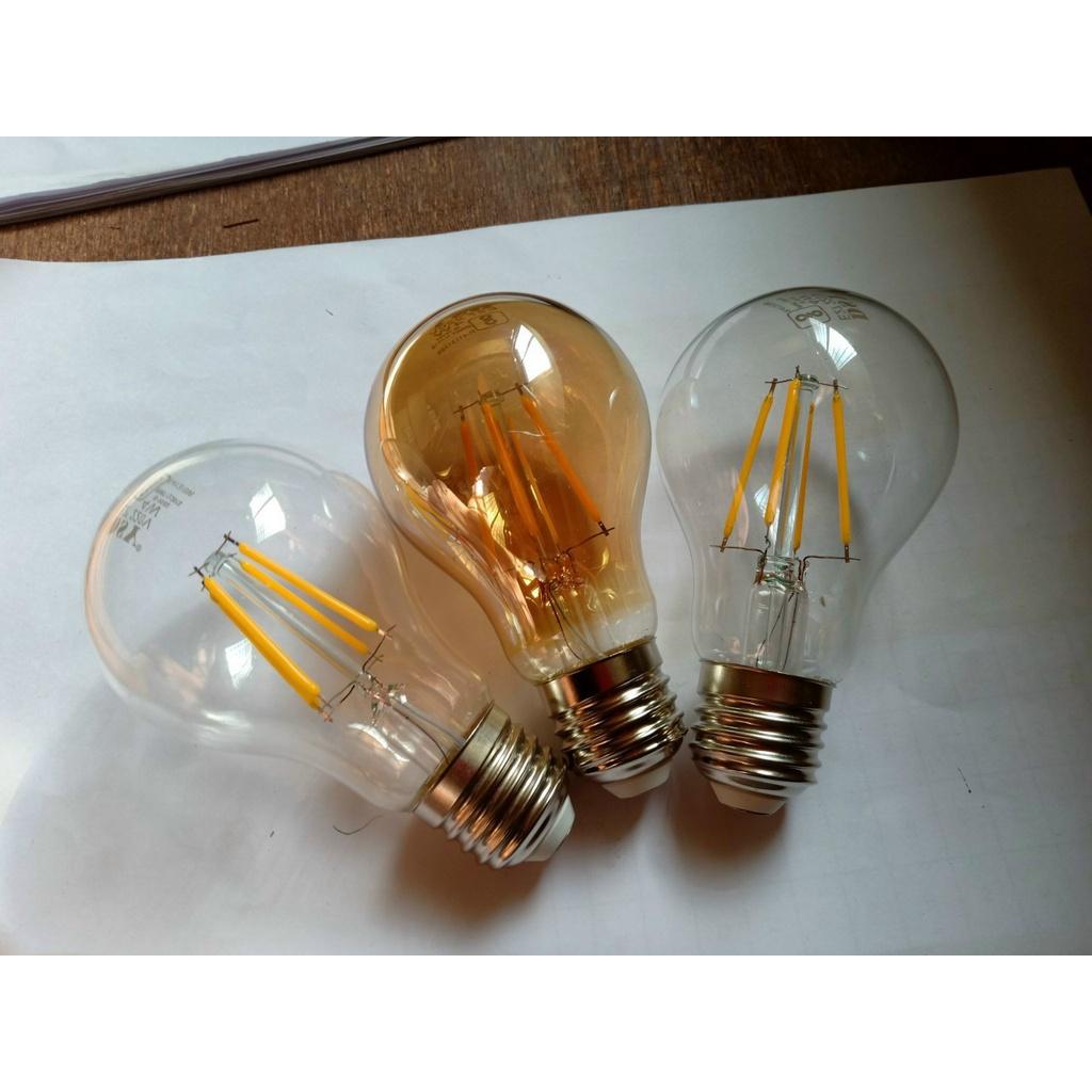 BÓNG ĐÈN LED EDISON A60 4w 8W vàng 2200k - 2700k, ánh sáng êm dịu, tiết kiệm điện