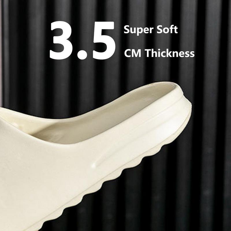 2023 Mùa Hè Mới Nam Nữ Dép EVA Đế Mềm Trong Nhà Nhà Giày Sandal Ánh Sáng Giày Đi Biển Chắc Chắn Giày chống Trơn Trượt Nhà Tắm Trượt Color: Style 2-white Shoe Size: 36-37(23cm)