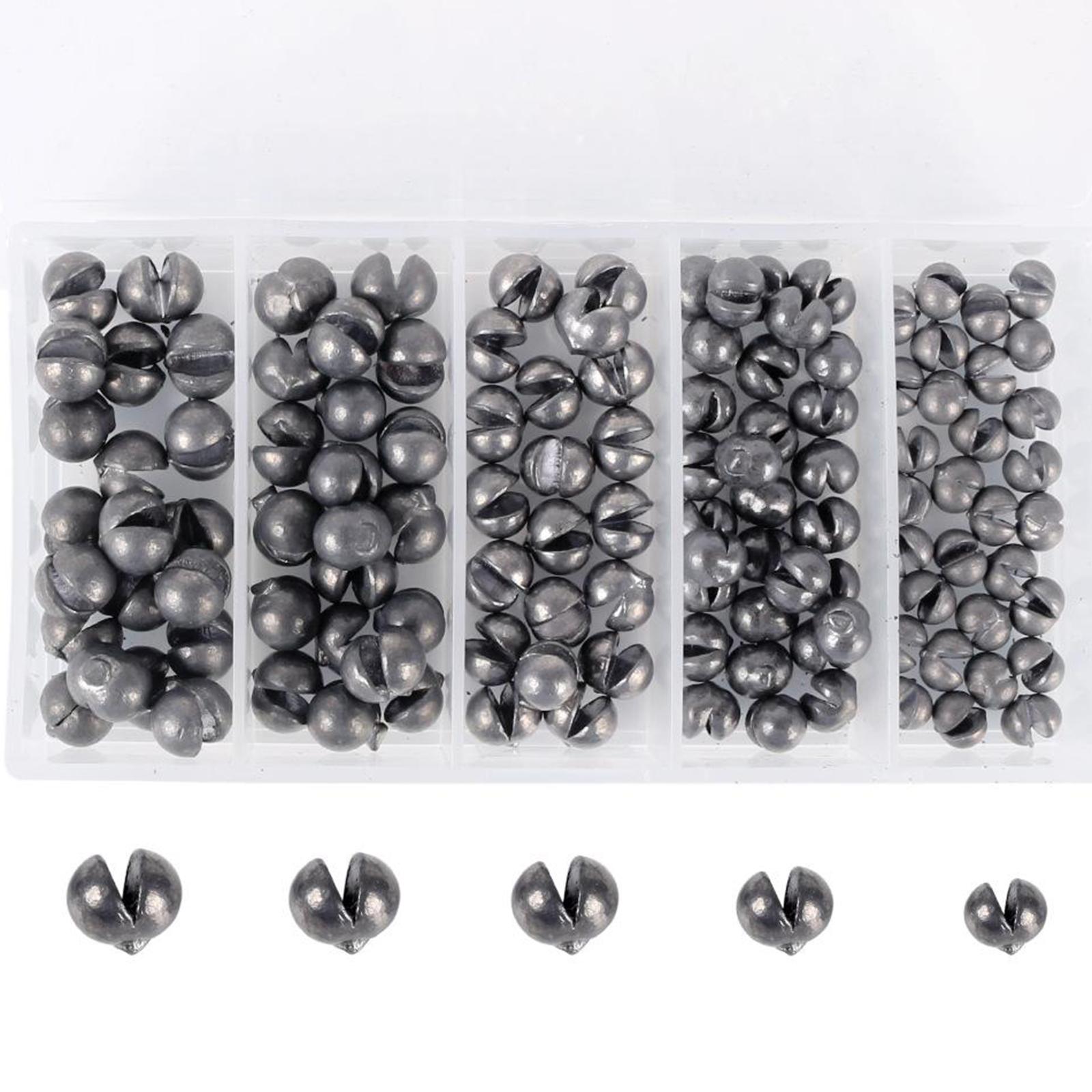 2x100/120Pcs Fishing Sinker Lead Split Shot Sinker Lead Weight Tackles 120pcs