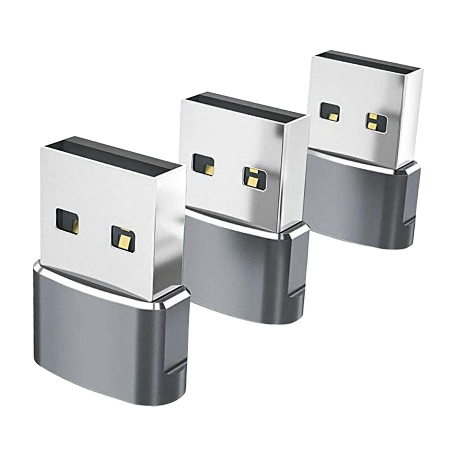 3 Pieces Type-.1 to USB 2.0 Adapter Plug Transfer Female to Male for Laptop