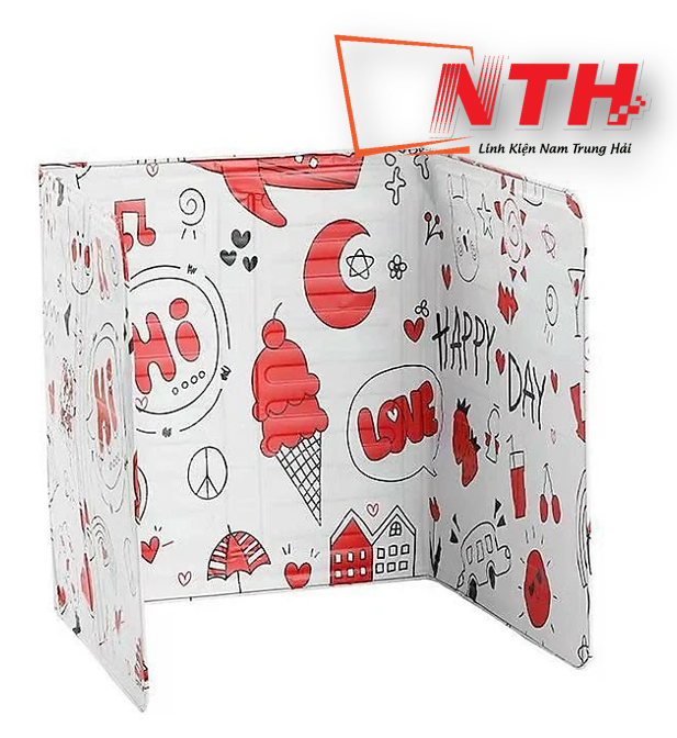 Tấm Chắn Dầu Mỡ Mẫu Hoa Văn Gấp Gọn