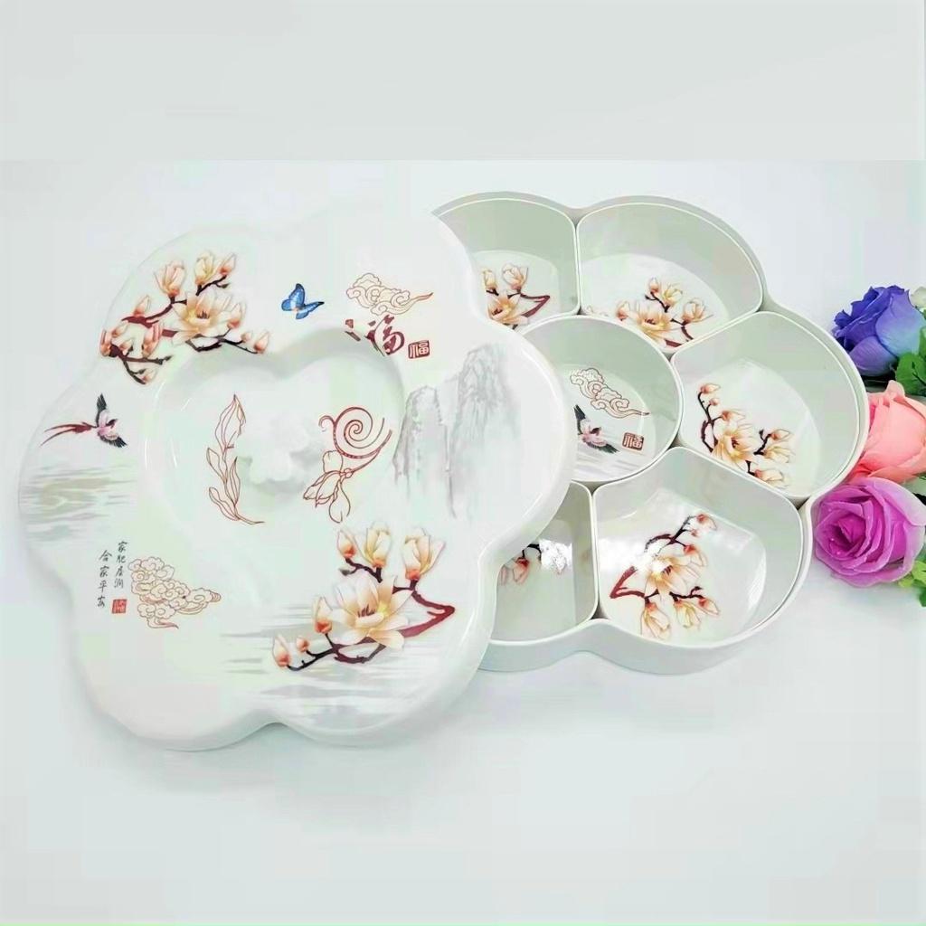 Khay Đựng Mứt Tết, Bánh Kẹo Hình Cánh Hoa
