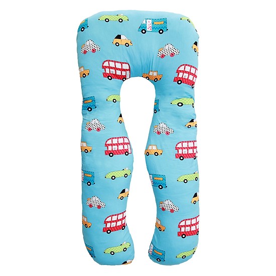 Gối ôm chữ U vỏ cotton, ruột bông gòn, giúp mẹ bầu cải thiện giấc ngủ, màu sắc, họa tiết giao ngẫu nhiên