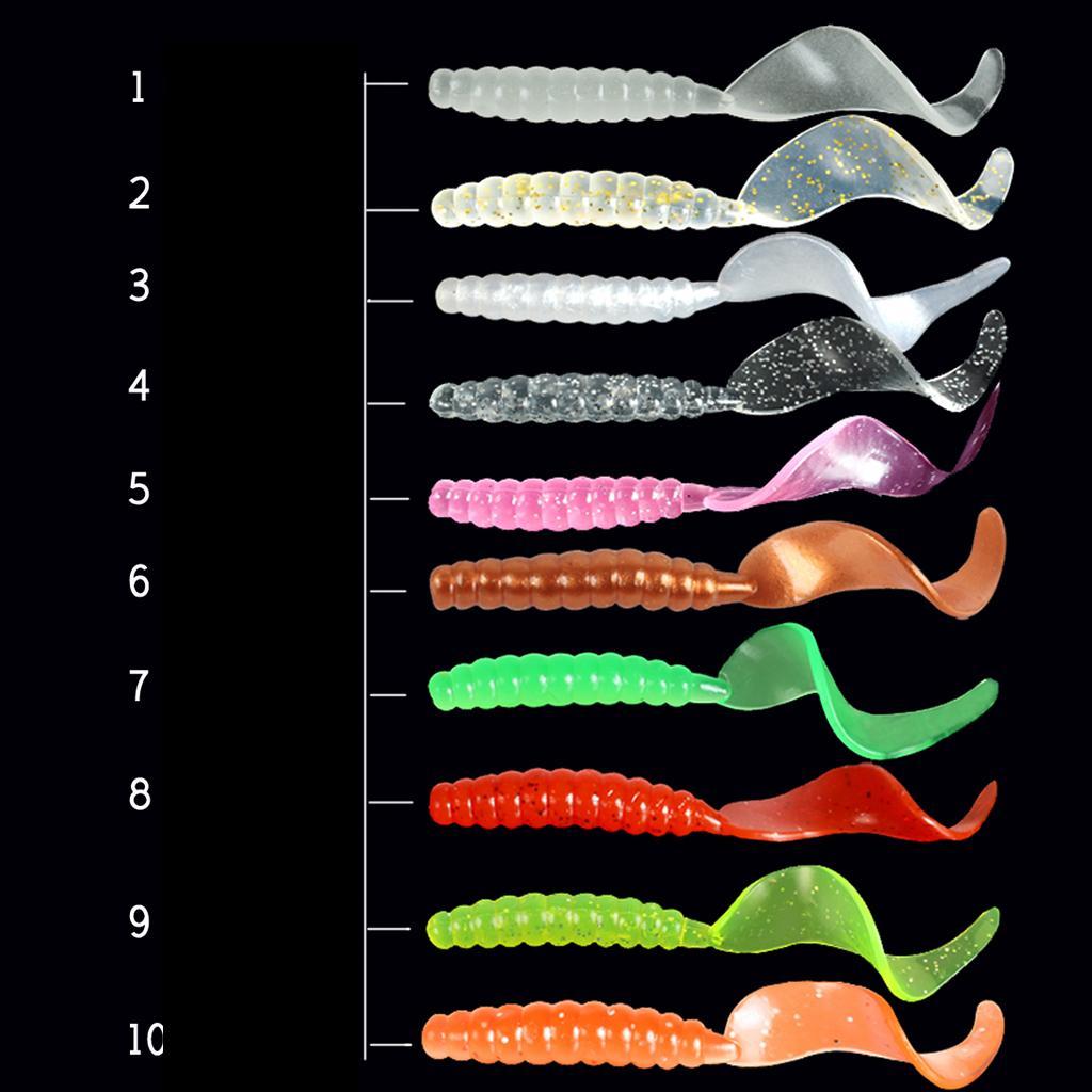 Fishing Bait Lures Realistic Swimbait Artificial Grub Worm Soft Gear Tackles