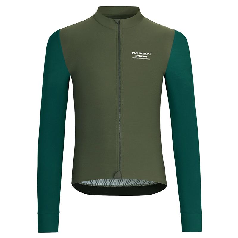 Áo Xe Đạp PNS Pro Dài Tay Áo Đi Xe Đạp Xuân Hè Mỏng Đường Khâu Xanh Dương-Xanh Lá MTB Áo Maillot Ciclismo Hombre Xe Đạp Quần Áo Xe Đạp Color: Brown Thin -No Logo Size: XS